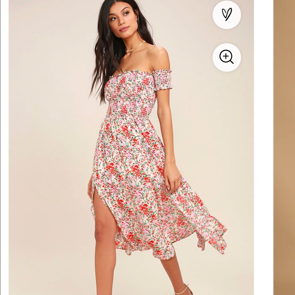 Lulu’s midi floral dress size small